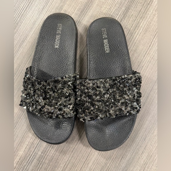 Steve madden glitter bling slides size 7 - Picture 1 of 6